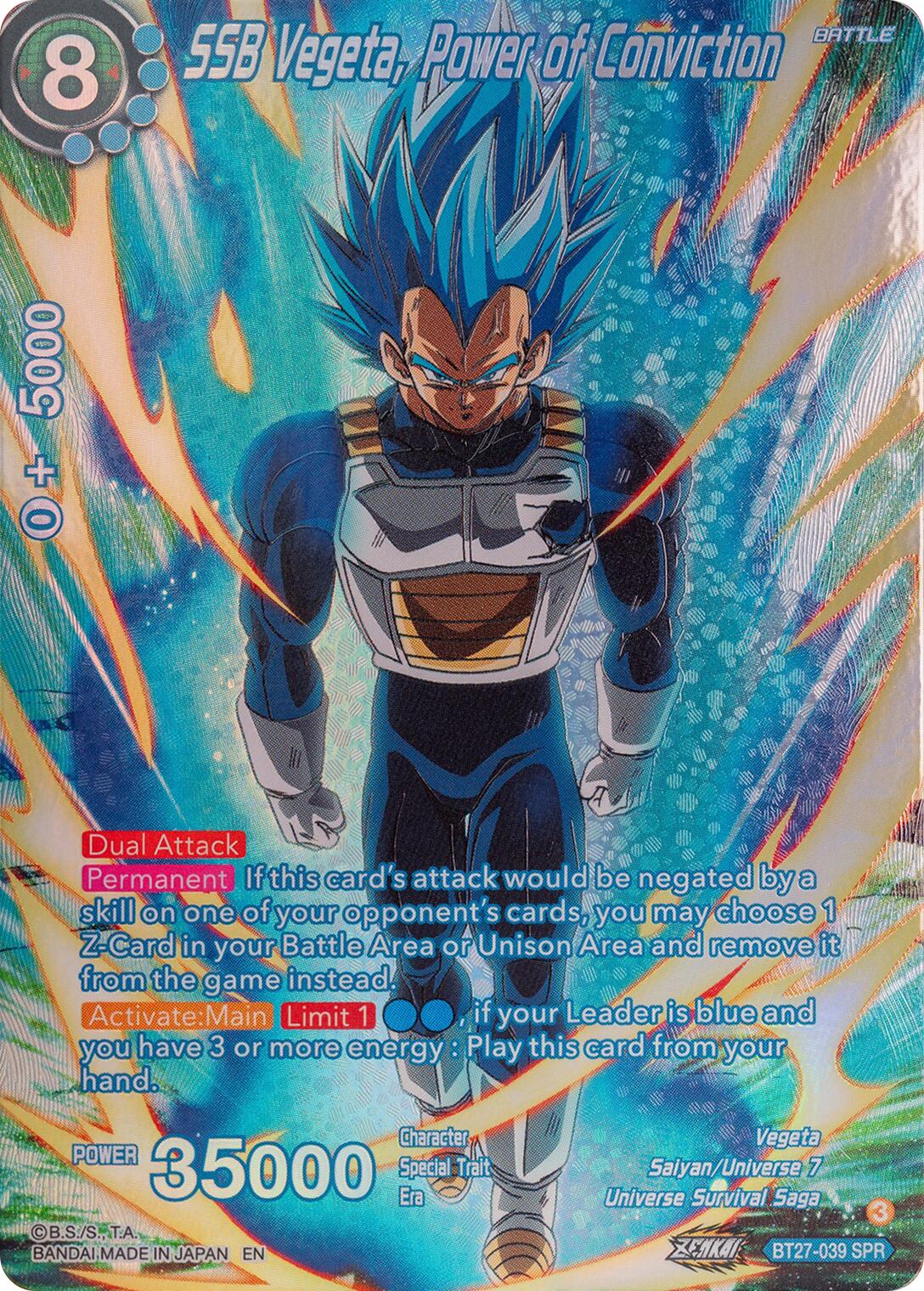 SSB Vegeta, Power of Conviction (SPR) (BT27-039) [History of Z] | Odin's Place
