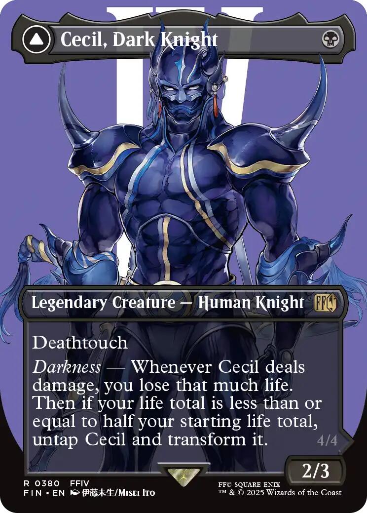 Cecil, Dark Knight // Cecil, Redeemed Paladin (Borderless) [FINAL FANTASY] | Odin's Place