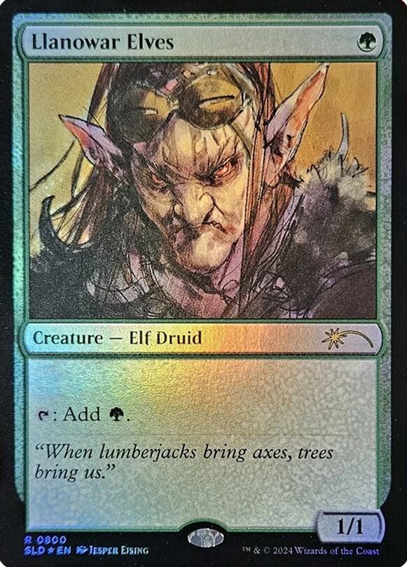 Llanowar Elves (0800) (Rainbow Foil) [Secret Lair Drop Series] | Odin's Place