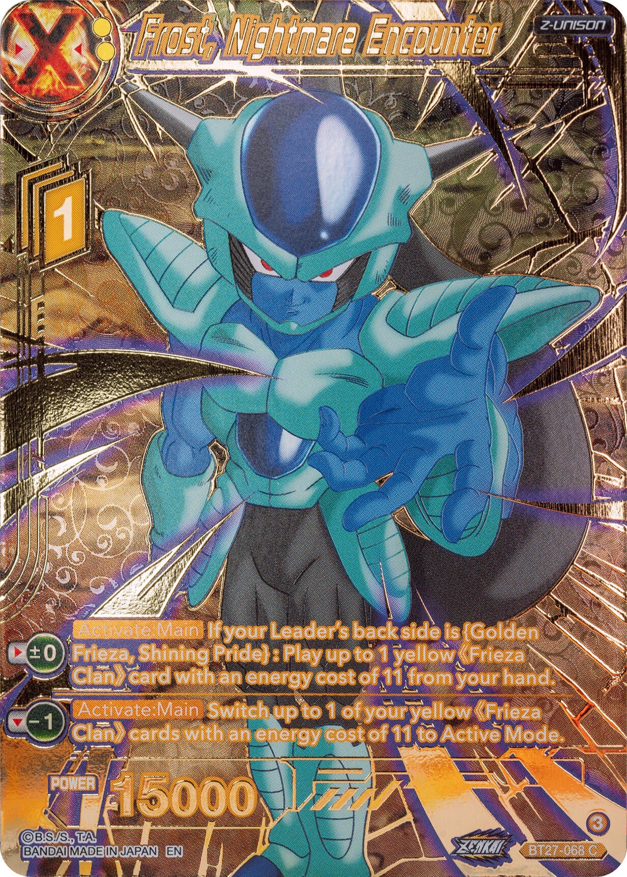 Frost, Nightmare Encounter (Gold-Stamped) (BT27-068) [History of Z] | Odin's Place