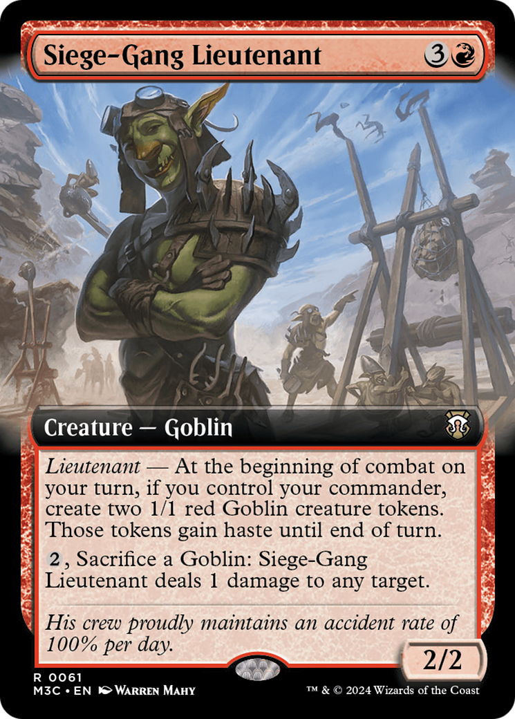 Siege-Gang Lieutenant (Extended Art) [Modern Horizons 3 Commander] | Odin's Place
