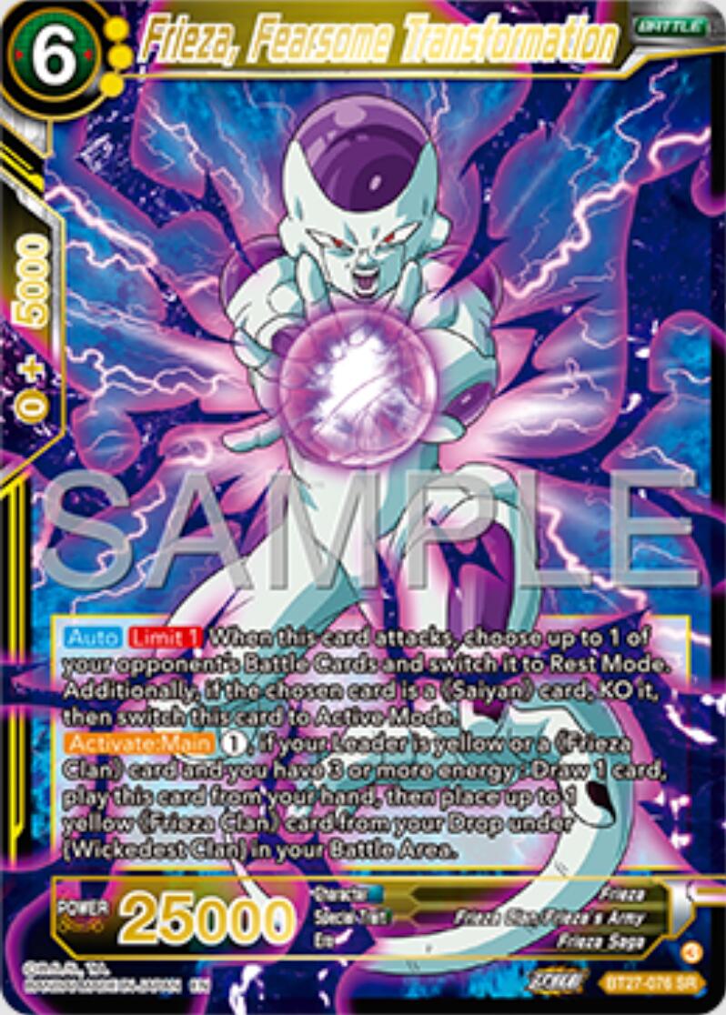 Frieza, Fearsome Transformation (BT27-076) [History of Z] | Odin's Place