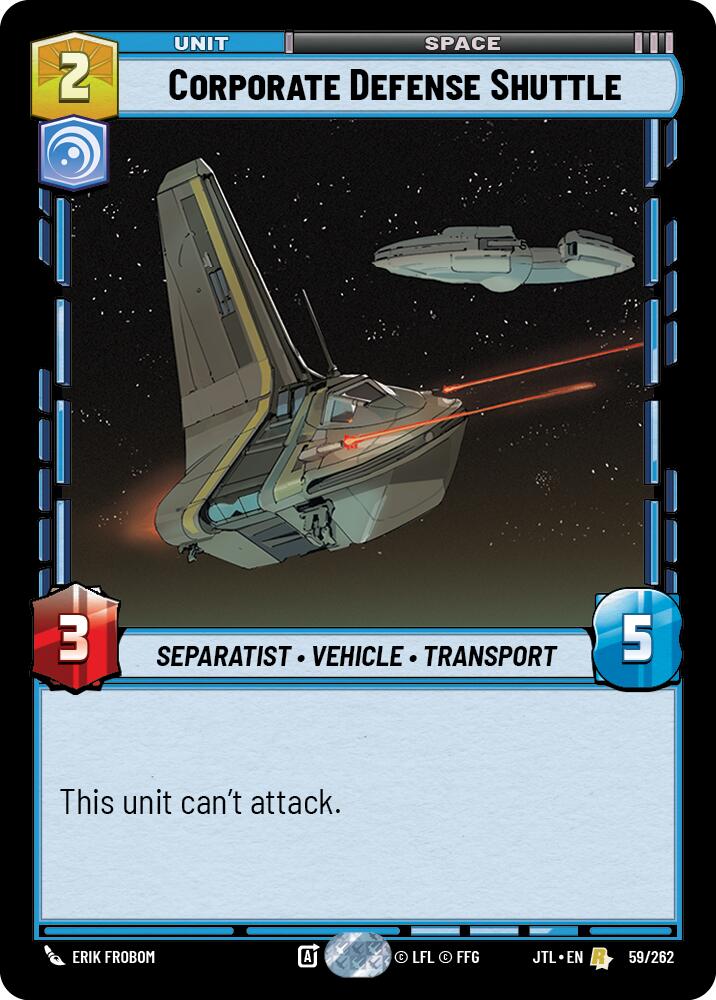 Corporate Defense Shuttle (059/262) (059/262) [Jump to Lightspeed] | Odin's Place