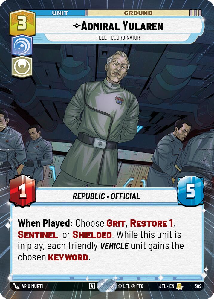 Admiral Yularen - Fleet Coordinator (309) (Hyperspace) (309) [Jump to Lightspeed] | Odin's Place