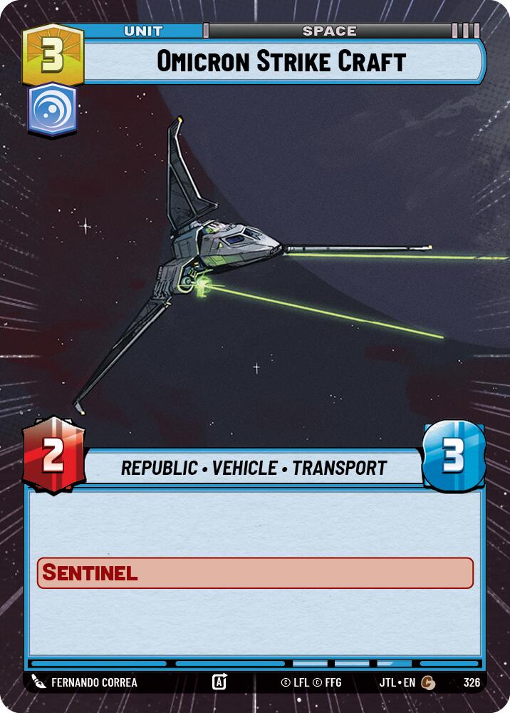 Omicron Strike Craft (326) (Hyperspace) (326) [Jump to Lightspeed] | Odin's Place