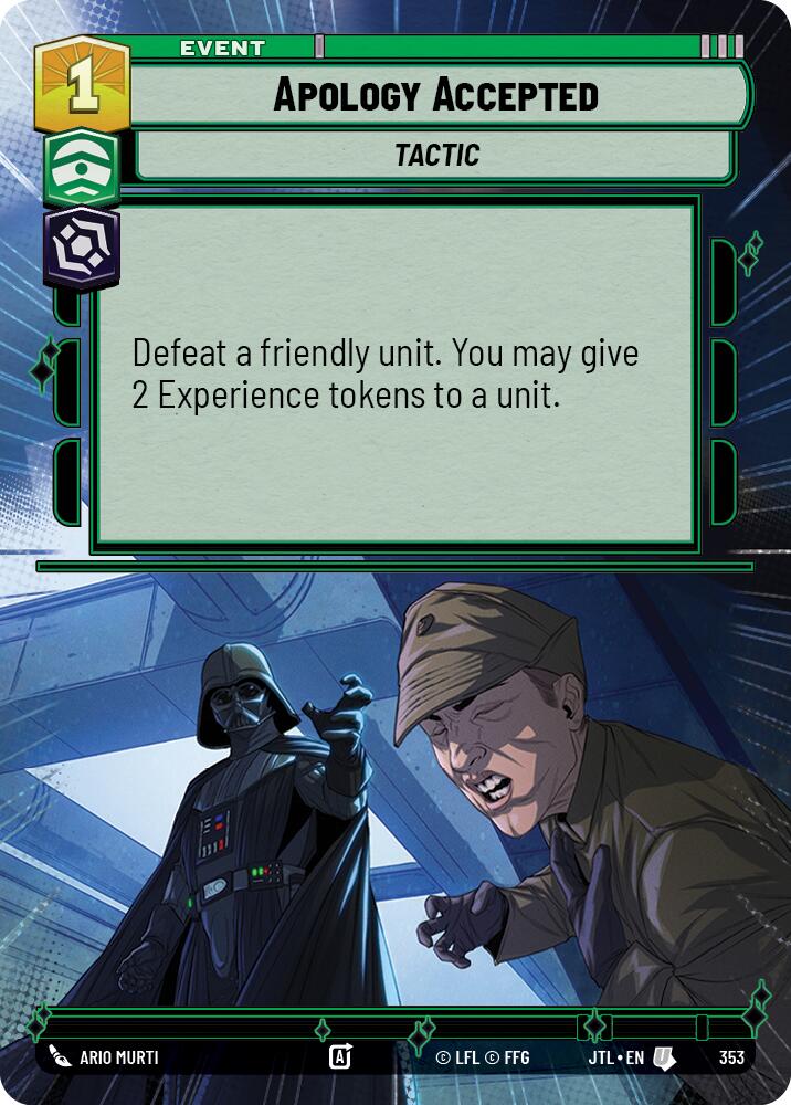 Apology Accepted (353) (Hyperspace) (353) [Jump to Lightspeed] | Odin's Place