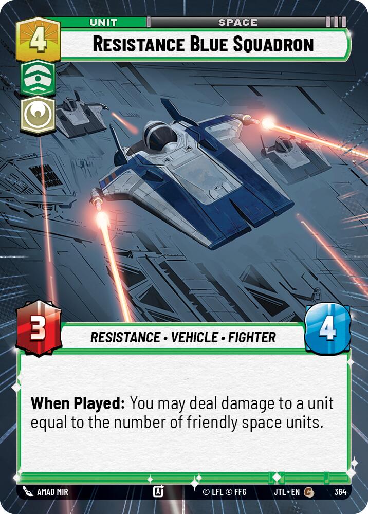 Resistance Blue Squadron (364) (Hyperspace) (364) [Jump to Lightspeed] | Odin's Place