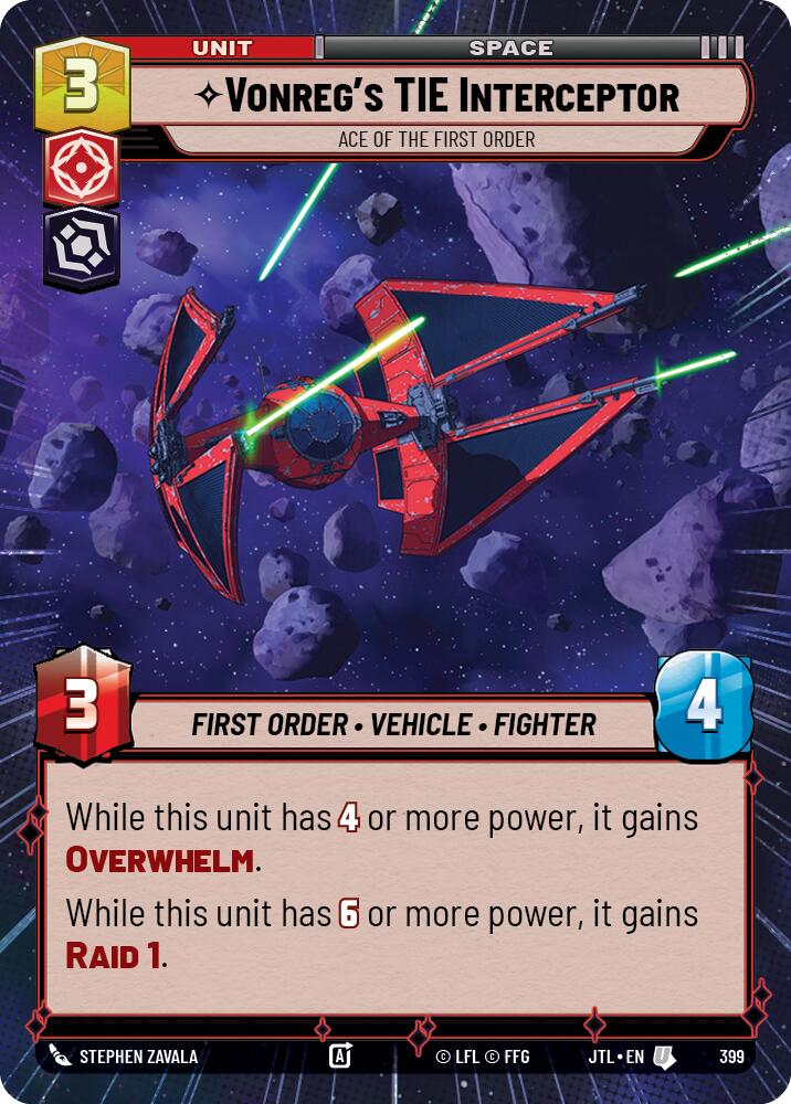Vonreg's TIE Interceptor - Ace of the First Order (399) (Hyperspace) (399) [Jump to Lightspeed] | Odin's Place
