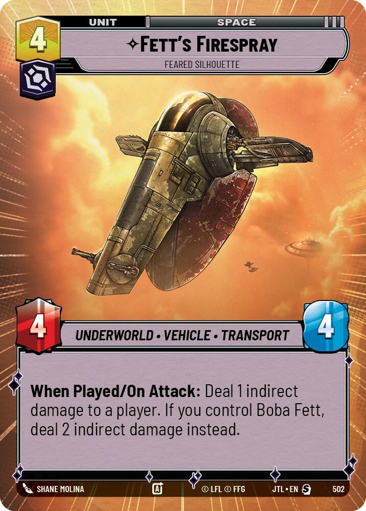 Fett's Firespray - Feared Silhouette (502) (Hyperspace) (502) [Jump to Lightspeed] | Odin's Place