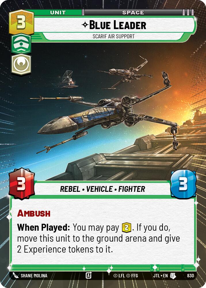 Blue Leader - Scarif Air Support (830) (Hyperspace Foil) (830) [Jump to Lightspeed] | Odin's Place