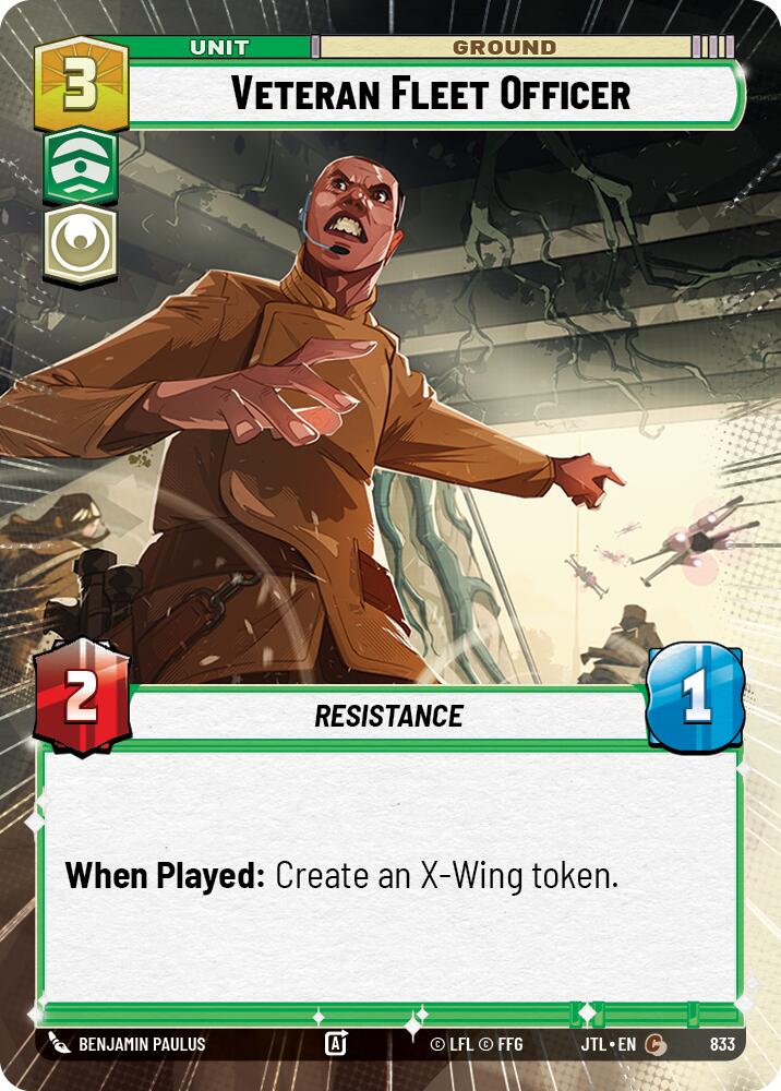 Veteran Fleet Officer (833) (Hyperspace Foil) (833) [Jump to Lightspeed] | Odin's Place