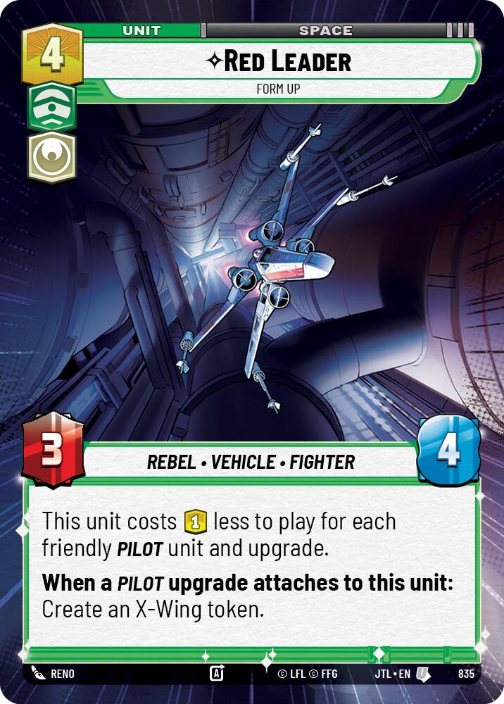 Red Leader - Form Up (835) (Hyperspace Foil) (835) [Jump to Lightspeed] | Odin's Place
