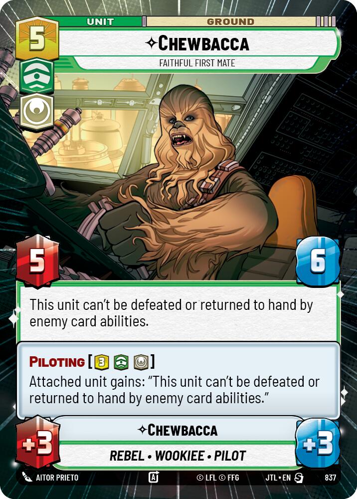 Chewbacca - Faithful First Mate (837) (Hyperspace Foil) (837) [Jump to Lightspeed] | Odin's Place