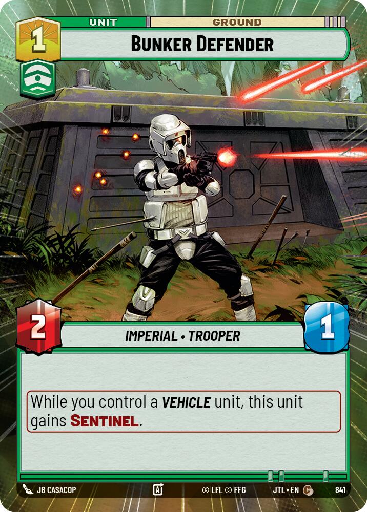 Bunker Defender (841) (Hyperspace Foil) (841) [Jump to Lightspeed] | Odin's Place