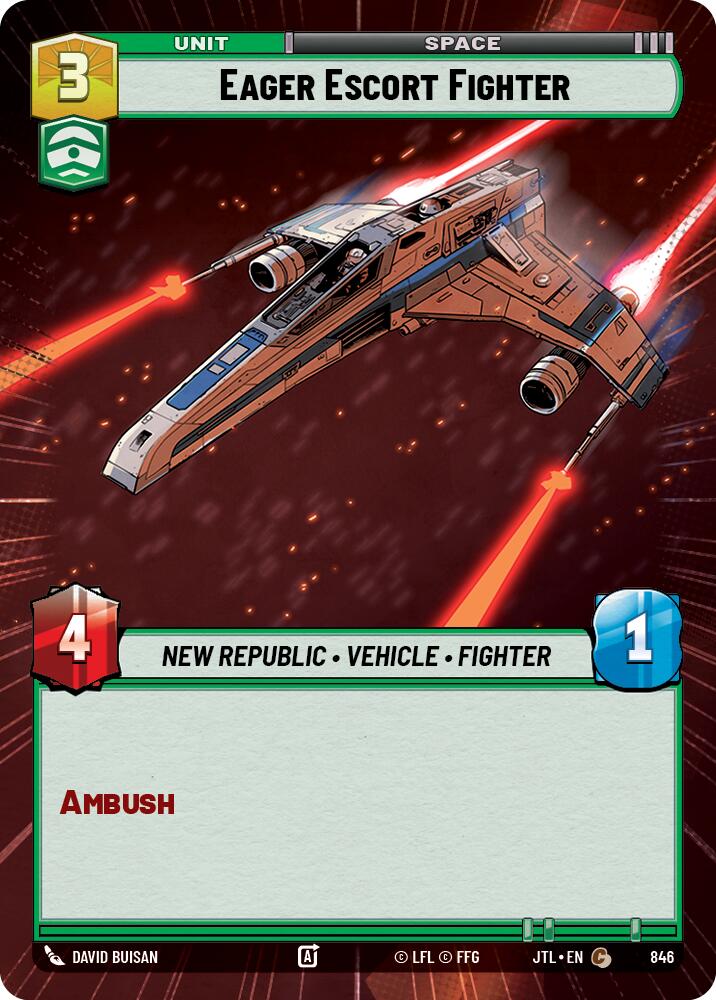 Eager Escort Fighter (846) (Hyperspace Foil) (846) [Jump to Lightspeed] | Odin's Place