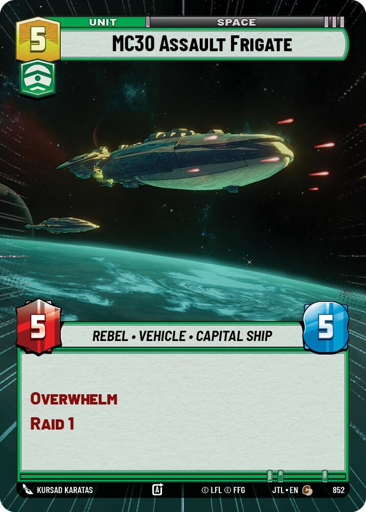 MC30 Assault Frigate (852) (Hyperspace Foil) (852) [Jump to Lightspeed] | Odin's Place