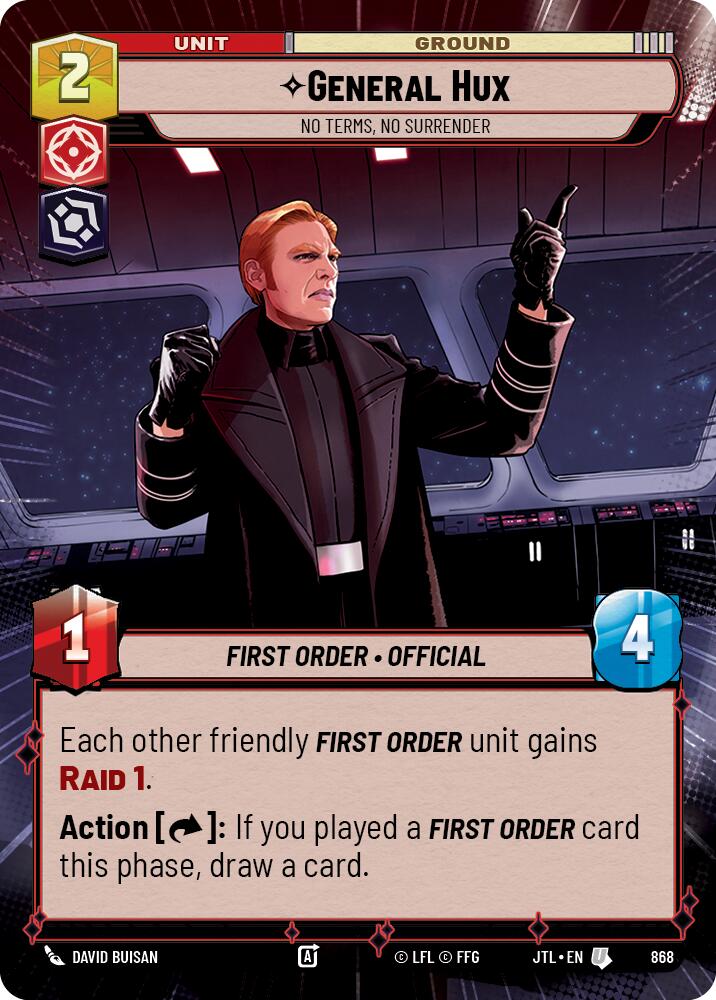 General Hux - No Terms, No Surrender (868) (Hyperspace Foil) (868) [Jump to Lightspeed] | Odin's Place
