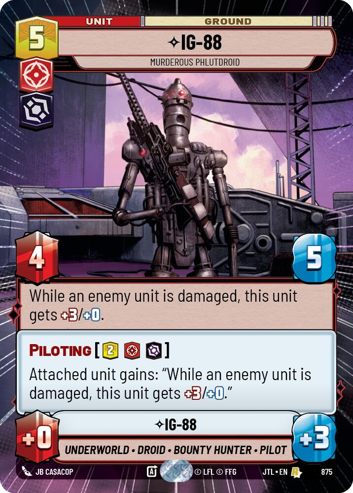 IG-88 - Murderous Phlutdroid (875) (Hyperspace Foil) (875) [Jump to Lightspeed] | Odin's Place
