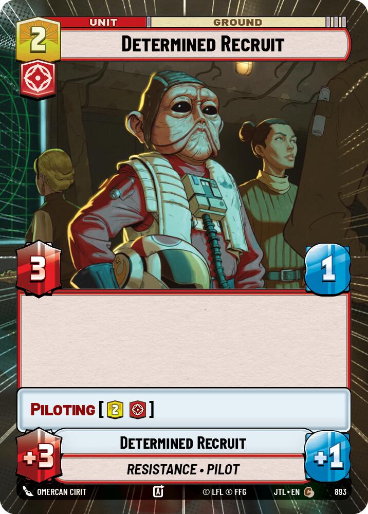 Determined Recruit (893) (Hyperspace Foil) (893) [Jump to Lightspeed] | Odin's Place