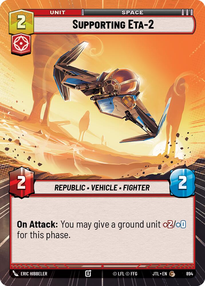 Supporting Eta-2 (894) (Hyperspace Foil) (894) [Jump to Lightspeed] | Odin's Place