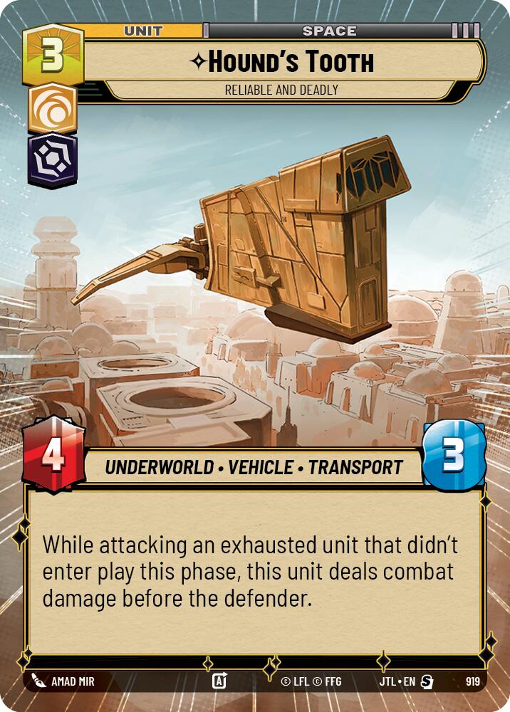 Hound's Tooth - Reliable and Deadly (919) (Hyperspace Foil) (919) [Jump to Lightspeed] | Odin's Place