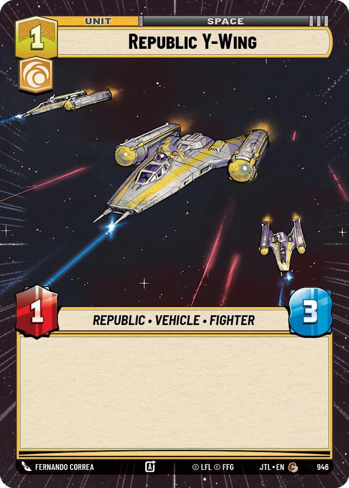 Republic Y-Wing (946) (Hyperspace Foil) (946) [Jump to Lightspeed] | Odin's Place