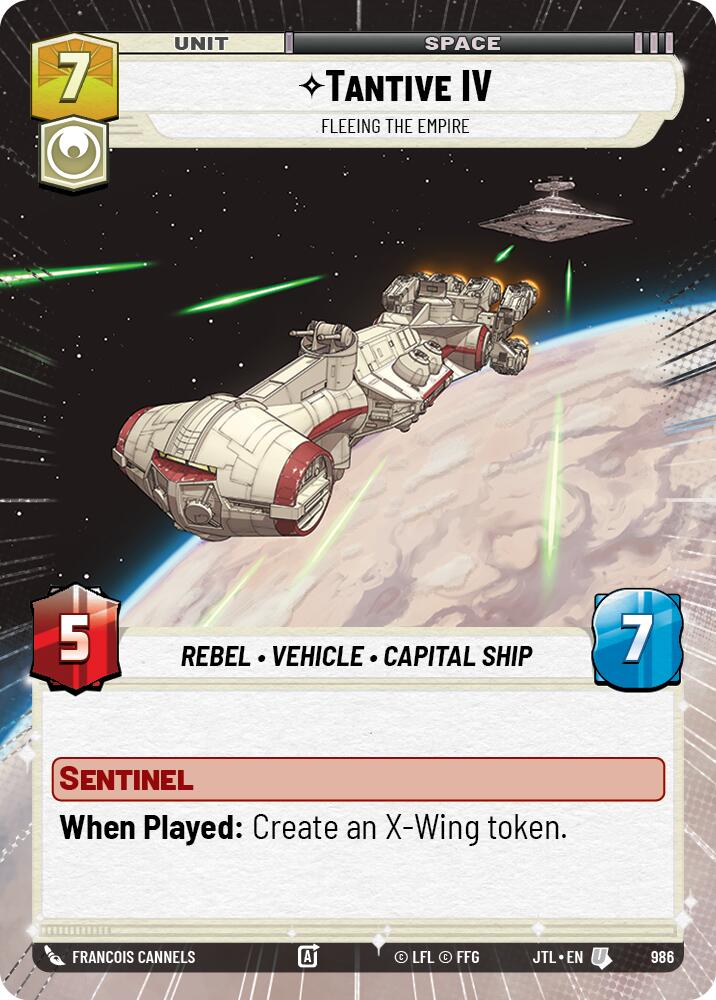 Tantive IV - Fleeing the Empire (986) (Hyperspace Foil) (986) [Jump to Lightspeed] | Odin's Place