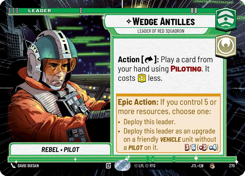 Wedge Antilles - Leader of Red Squadron (270) (Hyperspace) (270) [Jump to Lightspeed] | Odin's Place