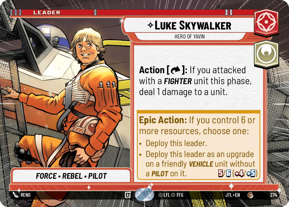 Luke Skywalker - Hero of Yavin (274) (Hyperspace) (274) [Jump to Lightspeed] | Odin's Place