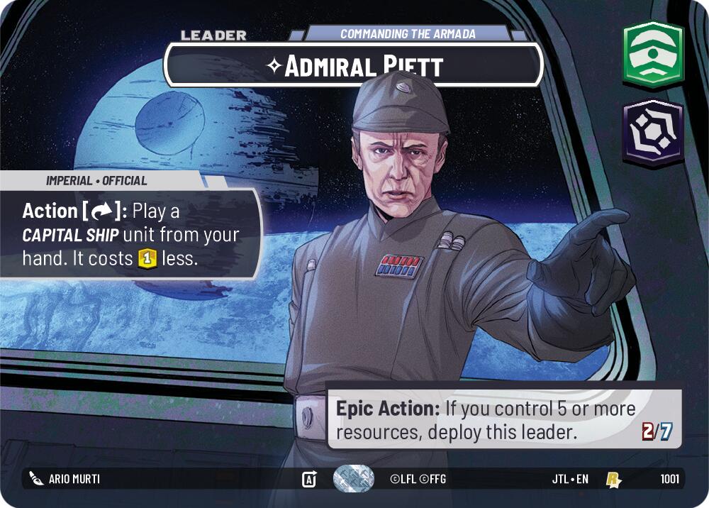 Admiral Piett - Commanding the Armada (1001) (Showcase) (1001) [Jump to Lightspeed] | Odin's Place