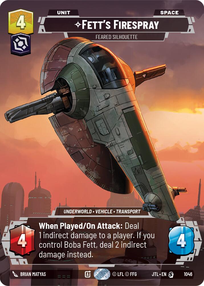 Fett's Firespray - Feared Silhouette (1046) (Prestige) (1046) [Jump to Lightspeed] | Odin's Place