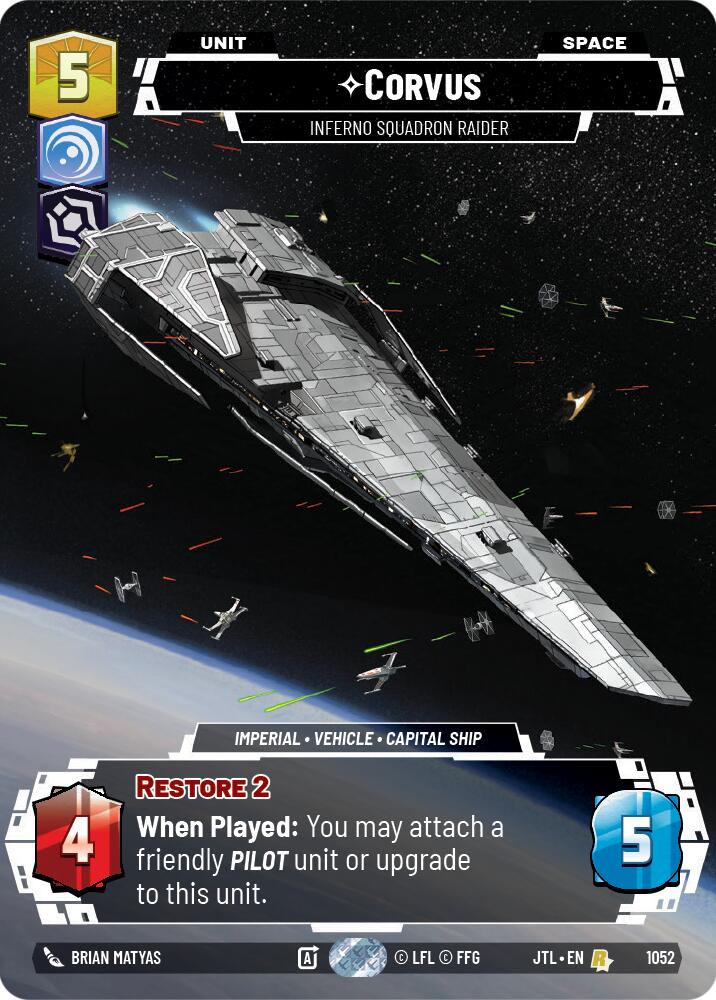 Corvus - Inferno Squadron Raider (1052) (Prestige Foil) (1052) [Jump to Lightspeed] | Odin's Place