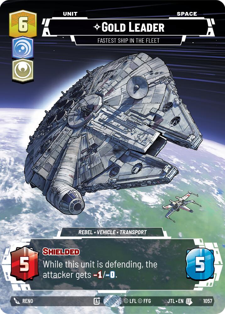Gold Leader - Fastest Ship in the Fleet (1057) (Prestige Foil) (1057) [Jump to Lightspeed] | Odin's Place