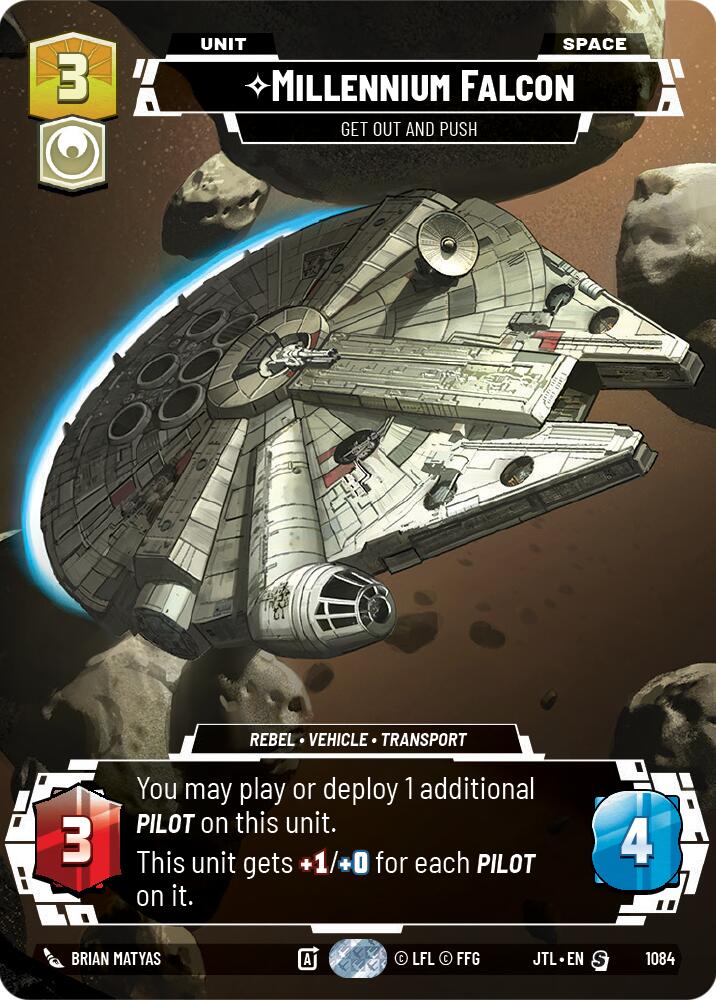 Millennium Falcon - Get Out And Push (1084) (Prestige Foil) (1084) [Jump to Lightspeed] | Odin's Place