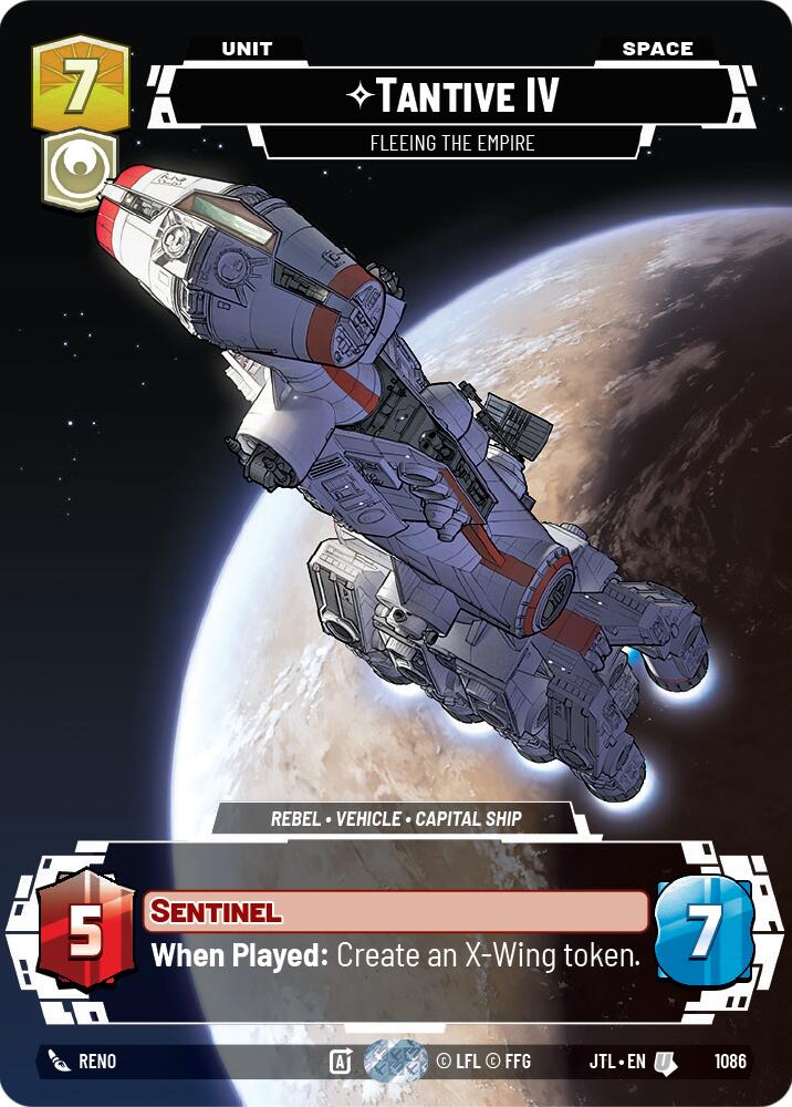 Tantive IV - Fleeing the Empire (1086) (Prestige Foil) (1086) [Jump to Lightspeed] | Odin's Place
