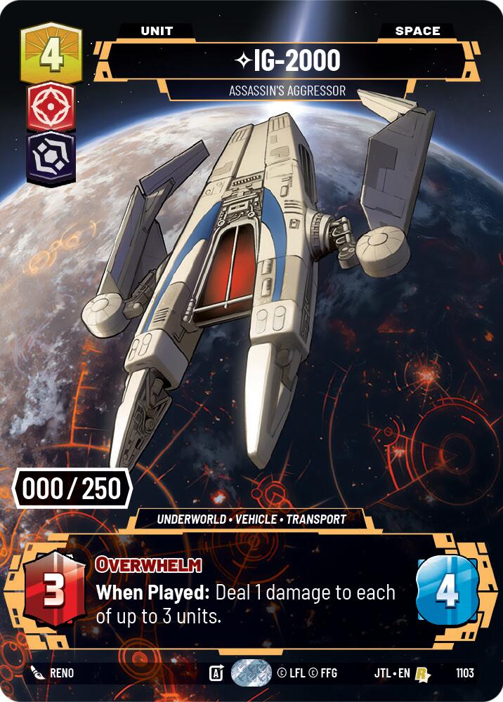 IG-2000 - Assassin's Aggressor (1103) (Serialized) (1103) [Jump to Lightspeed] | Odin's Place