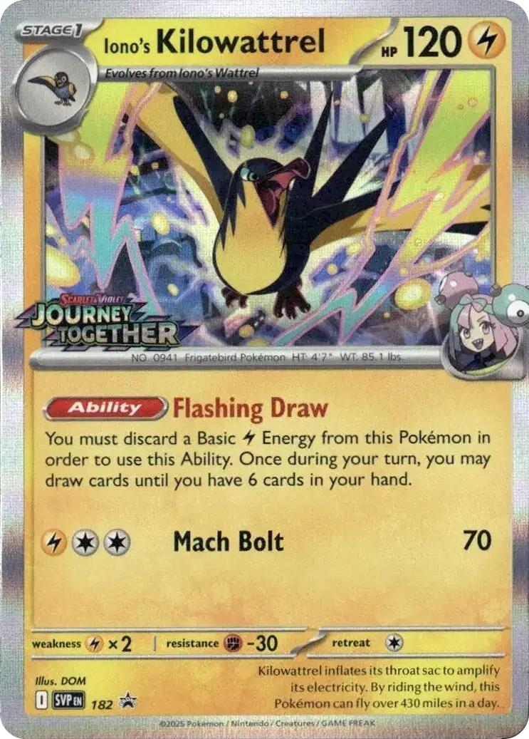 Iono's Kilowattrel (Prerelease) [Scarlet & Violet: Black Star Promos] | Odin's Place