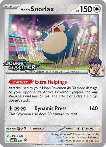 Hop's Snorlax (184) [Scarlet & Violet: Black Star Promos] | Odin's Place
