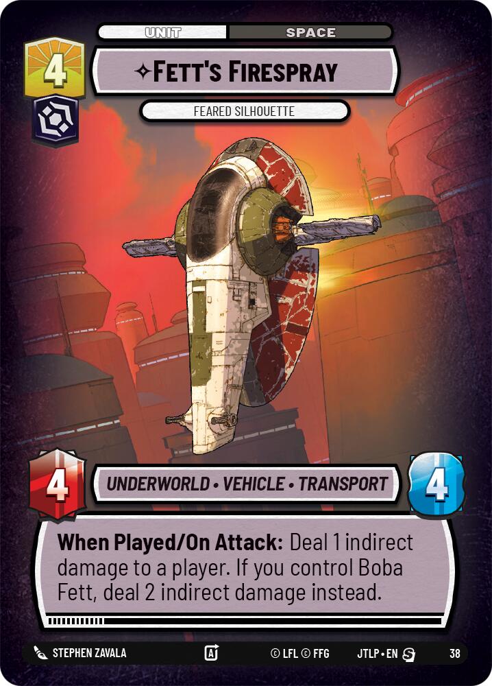 Fett's Firespray - Feared Silhouette (38) (38) [Jump to Lightspeed: Weekly Play] | Odin's Place
