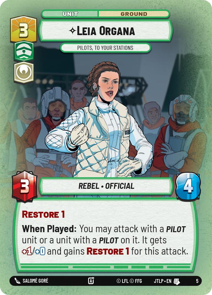 Leia Organa - Pilots, To Your Stations (5) (5) [Jump to Lightspeed: Weekly Play] | Odin's Place