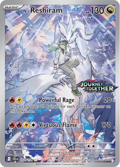 N's Reshiram (167/159) (Journey Together Stamp) [Scarlet & Violet: Journey Together] | Odin's Place