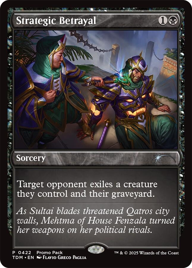 Strategic Betrayal [Tarkir: Dragonstorm Promos] | Odin's Place