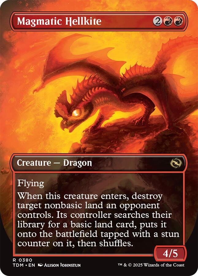 Magmatic Hellkite (Borderless) [Tarkir: Dragonstorm] | Odin's Place