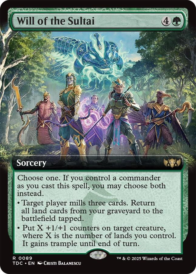 Will of the Sultai (Extended Art) [Tarkir: Dragonstorm Commander] | Odin's Place