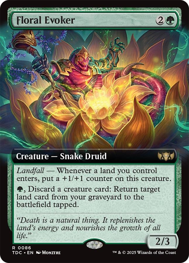 Floral Evoker (Extended Art) [Tarkir: Dragonstorm Commander] | Odin's Place