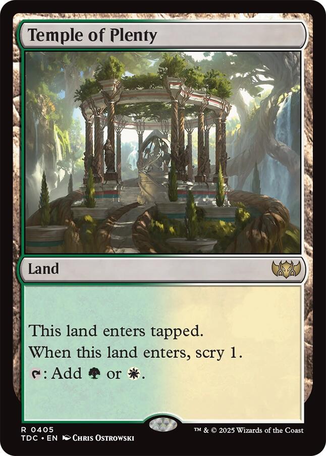 Temple of Plenty [Tarkir: Dragonstorm Commander] | Odin's Place