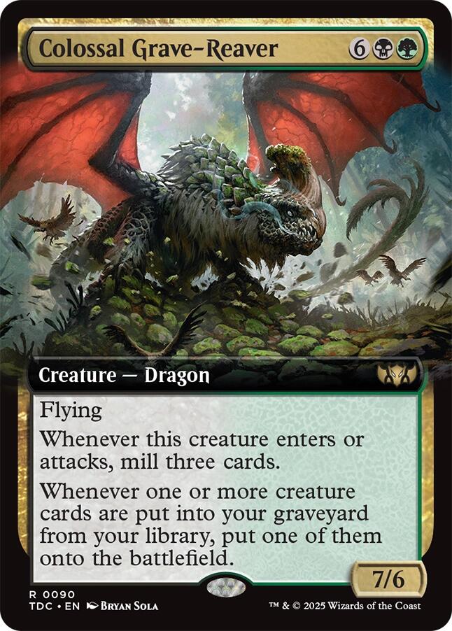 Colossal Grave-Reaver (Extended Art) [Tarkir: Dragonstorm Commander] | Odin's Place