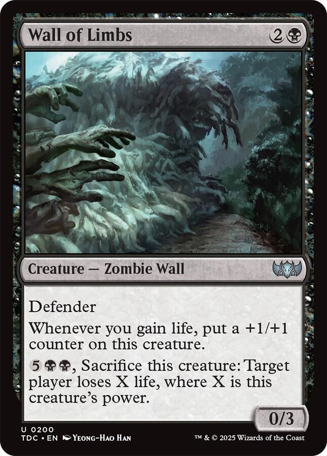 Wall of Limbs [Tarkir: Dragonstorm Commander] | Odin's Place