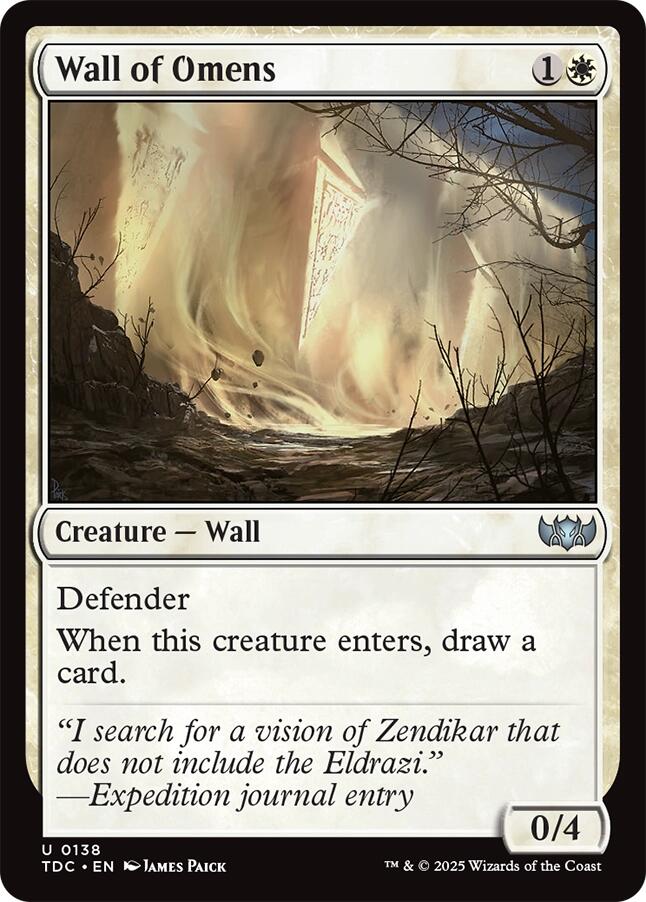 Wall of Omens [Tarkir: Dragonstorm Commander] | Odin's Place