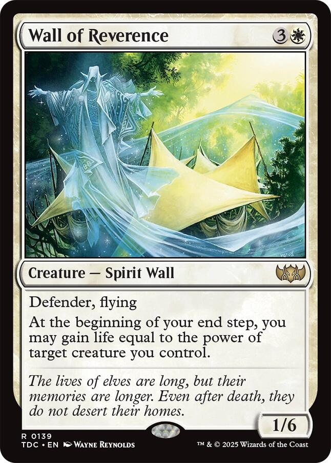 Wall of Reverence [Tarkir: Dragonstorm Commander] | Odin's Place